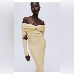 H&M Strapless Cream Dress